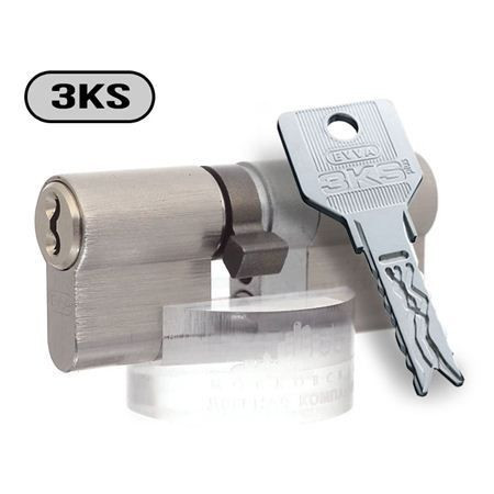 Цилиндр Evva 3KS 82 мм 36x46 ключ-ключ (никель)